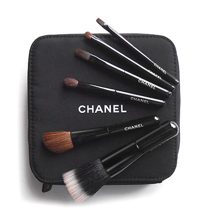 travel brush set chanel|Chanel makeup brushes set.